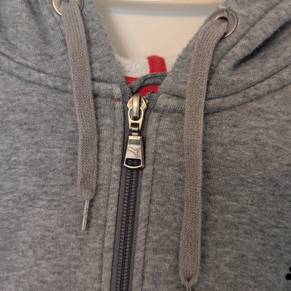 Puma, Zip up Hoodie, gray, Size Medium - Picture 5 of 8